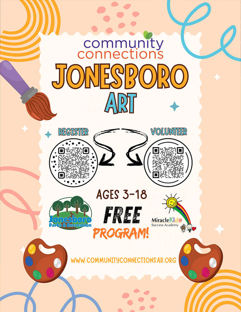 Community Connections art program poster