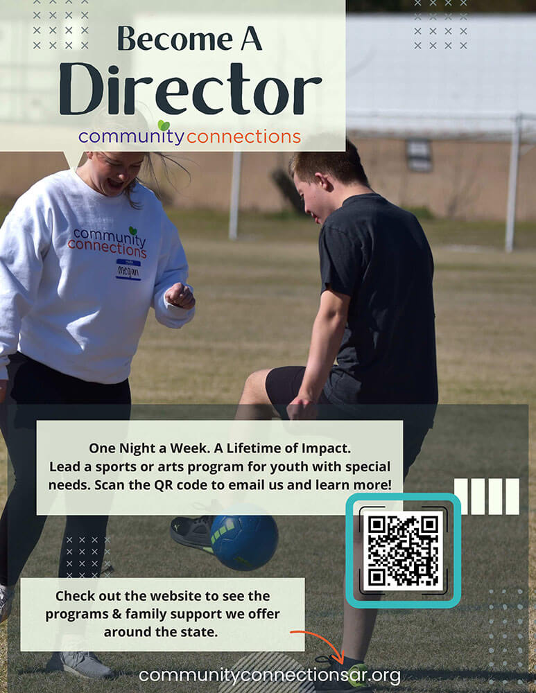 Community Connections become a director poster