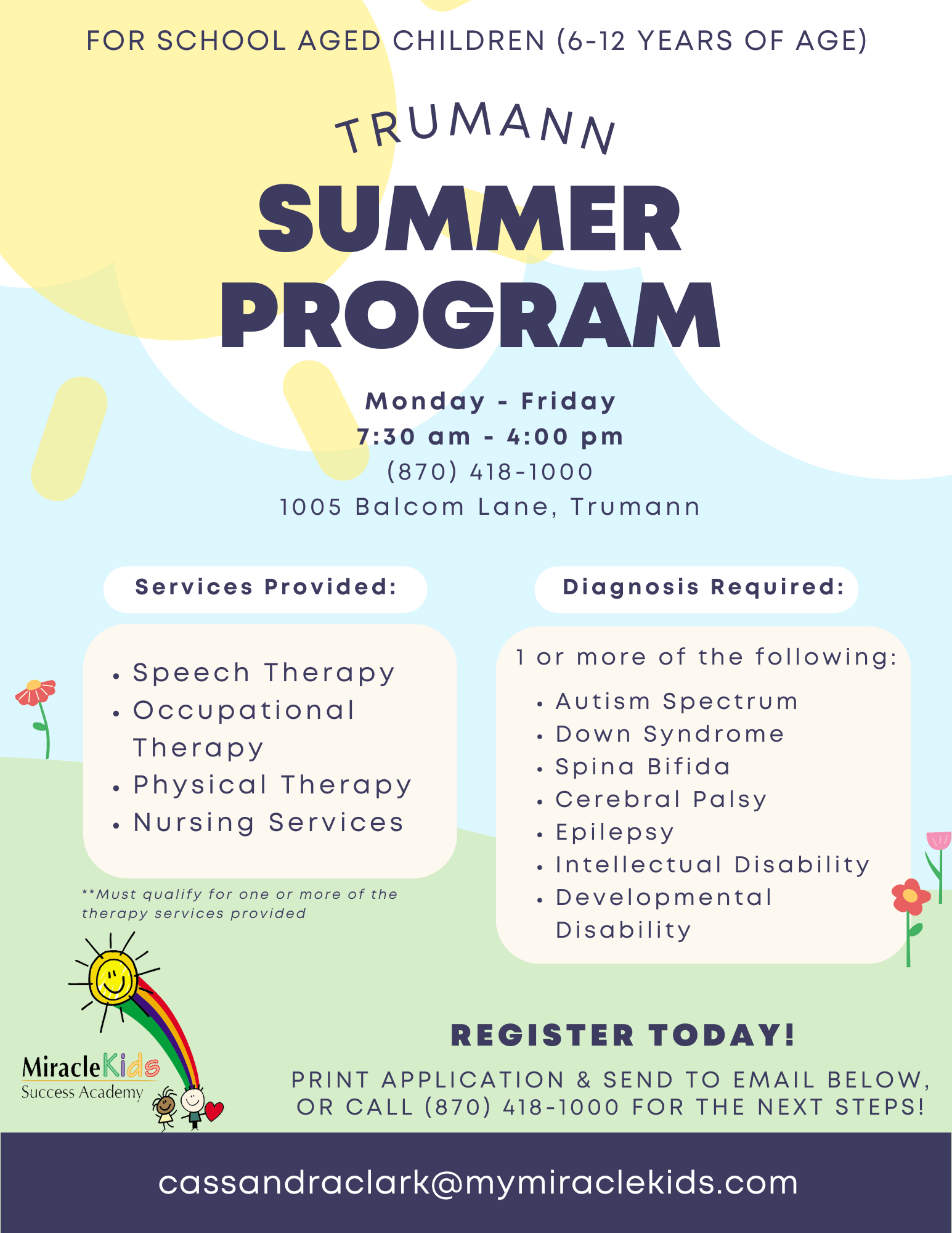 Trumann Summer Program Flyer